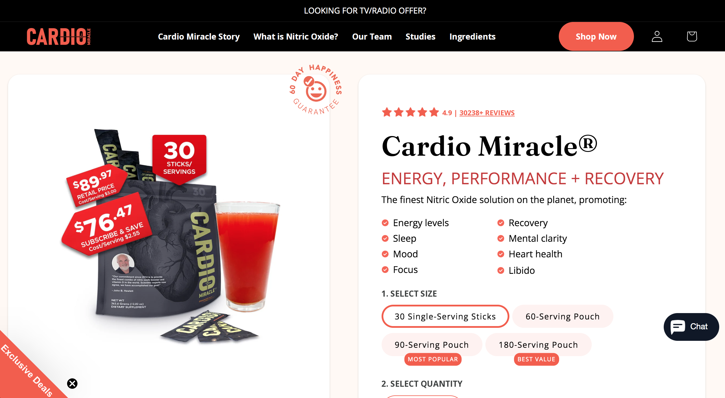 Cardio Miracle Product Page